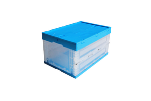 Durable Transparent Plastic Rectangular Turnover Box Solid Style Storage Container Crate Foldable And Recyclable