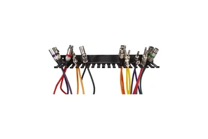Storage rack Mountable Metal Multifunction Cable Hanger Organizer Black Cable Holder with 19 Slots and 5mm Width