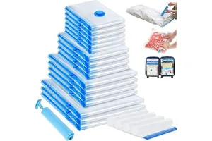 N-Vacuum Storage Bags for Clothing Eco-Friendly Space-Saving Flexible Design for Bedroom Bathroom Travel Plastic Material