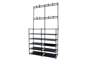 Double-row Coat Rack Hat and Shoe Rack Household Clothes Rack Kitchen Storage Rack Storage Box Kitchen Storage Clothes Rack