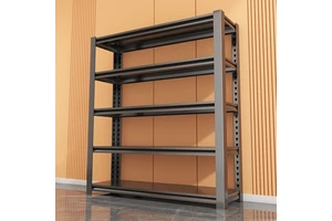 Household Gray 5-Layer Adjustable Floor Height Removable Storage Floor-standing Multi-functional Storage Rack For Sundries
