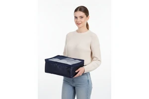 Custom High Quality Handled Clothing Organizer Foldable Space Saver Compression Polyester Bags