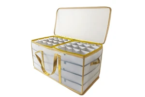 8-Drawer Christmas Ball Storage Chest - Child-Safe Eco-Friendly Scratch-Resistant Foldable Holiday Ornament Organizer