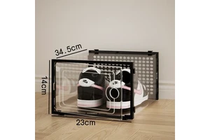 2025 New Release Hot Selling Transparent Sports Shoes with Front Drop Shoe Box Storage Innovative Transparent Shoe Storage Boxes