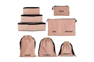 Lightweight Travel Luggage Organizer Bags 8 Pcs Packing Cubes Travel Bag Sets With Laundry Shoe Bag