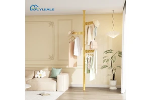 YIJIALE Factory Price Mix Order Supported Tension Mount Coat Rack Damage Free Easy Installation Living Room Coat Rack Stand