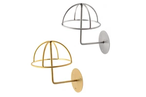 Modern Stainless Steel Wall Hat Rack Adjustable Duck Tongue Cap Holder Removable Customized Color Logo For Easy Display