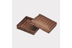 Handmade Eco-Friendly Folding Natural Bamboo Weaving Gift Box Home Decoration Basket Christmas Easter Traditional Cake Candy
