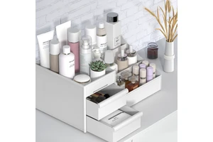 Three Layer Drawer Makeup Jewelry Organizer Desktop Lipstick Cosmetic Organiser Storage Box