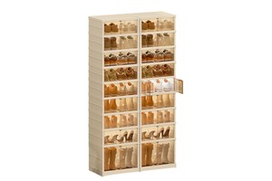 Plastic Shoe Rack 5Tier Space Saving Shoe Organizer Stackable Storage Shelf for Bedroom Entryway