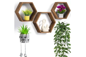 Factory wholesale bathroom decoration rack wall mounted wooden wall rack