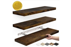 Modern Design Three-Layer Wooden Wall Mounted Storage Rack Eco-Friendly Fast Shipping Multifunction Customizable Handcrafted