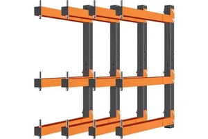 JH-Mech Wall Mounted Garage Wood Organizer Heavy Duty Steel Durable Lumber Storage Rack
