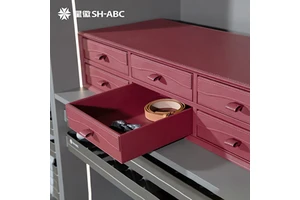Premium Leather Storage Box Set Drawer Organizers for Wardrobe & Closet System