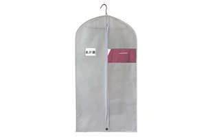 Men's Custom Clothing Suit Bag Portable Large Capacity Protective Zipper Closure Dress Cover Hanging Feature for Travel Storage