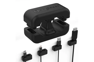Bangcheer Dual-Slot Durable Silicone Cord Cable Organizer Strong Nano Adhesive Press-to-Lock Design Home Office Car Earphone