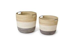 Sustainable Handmade Natural Rattan Jute Yarn Woven Storage Basket Customizable Color Size Eco-Friendly Multi-Purpose Home Decor