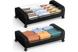 New Design Underbed Storage Box With Wheels Movable Tool-Free Assembly Metal Underbed Storage Box