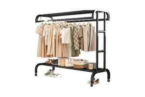 Metal Garment Display Rack Coat Rack Heavy Duty High Service Life Multifunction Living Room Clothes Shelving a Grade