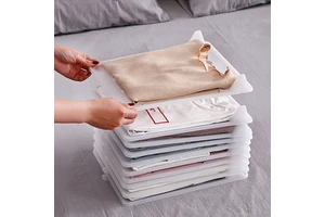 ABS, PP Material Stackable Cloth Storage Organizer for Wardrobe and Other Cabinet