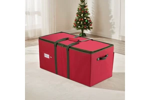 Quality Material Folding Storage Box with Handles Holiday Gift Organizer Container Solution for Home for Christmas Storage