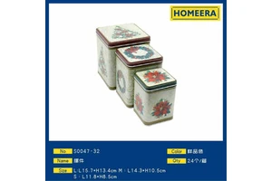 Wholesale Decorative Iron Christmas Storage Boxes Three Sizes-24 Pieces Per Box