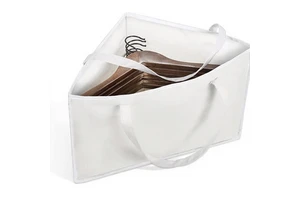 Triangular Clothes Hanger Storage Bag with Handle, Space-saving Clothes Hanger Organizer.