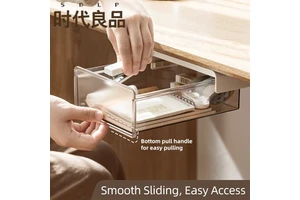 No Holes Hanging Desk Drawer Storage Organizer Space Saving Under Desk Drawer For Office Home School Desk