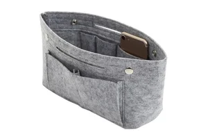 2026 Hot Sell Polyester Felt Foldable European Design Large Felt Cosmetic Bag Organize