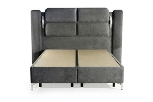 Modern Luxury Velvet Upholstered Tufted Adjustable Extendable Smart Bed Frame with Hydraulic Lift Under Bed Storage