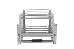Kitchen Storage Rack Cupboard Lifting Basket Hanging Cabinet Pull-down Lifting Cabinet Storage Stainless Steel