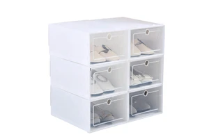 Sneaker Boxes Shoe Container Organizer Stackable Plastic Shoe Storage Box for Men Women