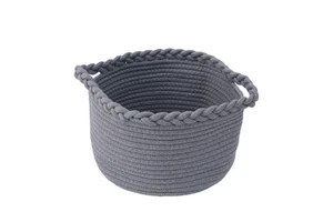 Cotton Rope Woven Braided Multifunction Storage Basket for Living Room & Bedroom Decor and Snack Storage
