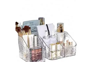 Light Luxury Cosmetic Storage Box Desktop Dressing Table Lipstick Skin Care Products Water Ripple Acrylic Large Capacity