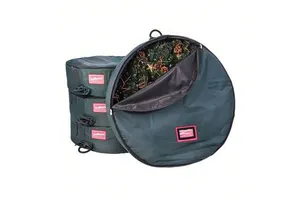 Oxford Canvas 8ft Large Christmas Tree Double Zipper Container Box Storage Bag With Sturdy Handles