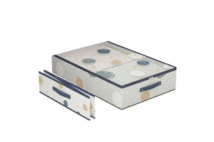 Household Transparent Under-Bed Foldable Dustproof Moisture-Proof Multi-Purpose Storage Box with PVC Material for Quilt Clothes
