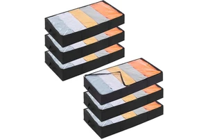Folding Household Under-bed Storage Box, Transparent and Visible, Dust-proof and Moisture-proof Storage Bag