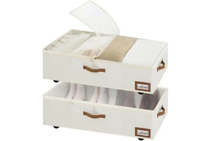 Under Bed Storage Containers with Wheels,Underbed Shoes Blankets Clothes Toy Storage Drawers