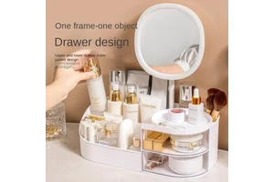 GREENSIDE Plastic Cosmetic Storage Box Multifunction Organization Modern Simple Design Lipstick Skin Care Products Desktop