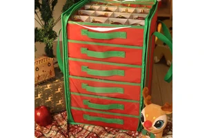 Large Capacity Christmas Ball Storage Box With Drawers clear Window Christmas Ball Storage Box
