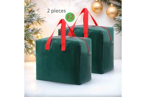 2-piece Set Modern Simple Lightweight Folding Holiday Gift Organiser Storage and Moving Bag PE PP Christmas Tree Storage Bag