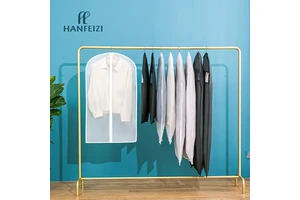 HANFEIZI White EVA Zipper Suit Cover Clothing Dust-proof Storage Garment Bag