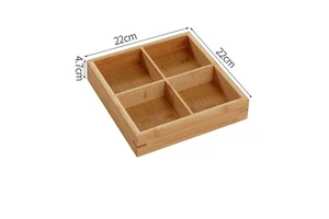 Simple Style Storage Tray Cosmetics Storage Organizer Box with 4 Compartments Separators