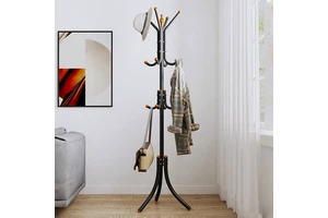 Portable Wooden Metal Coat Stand Clothes Hanger Racks for Hats