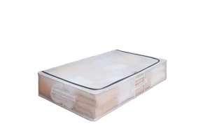 Under Bed Cube Stackable PVC Jumbo Wardrobe Closet Storage Bag Foldable Bedding Organizer Bed Sheet Organizer