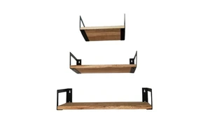 Three-Layer Wooden Wall Storage Rack