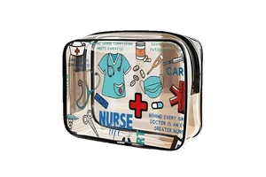 Custom Logo Printing Transparent Pvc Multifunctional Waterproof Beach Swimming Easy Makeup Bag Toiletry Cosmetic Bag