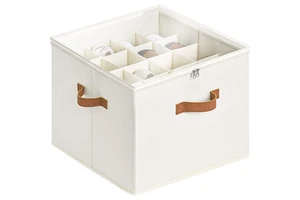 Foldable Durable Modern Rectangle Fabric Shoe Box Storage Container for Home