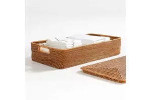 Rattan Storage Basket for Home Storage Organization for Under Bed Home Decoration Wholesale From Vietnam - Tienphong Handicrafts