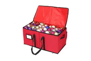 Factory Wholesale Christmas Ball Storage Box Oxford Christmas Ornament Storage Bins